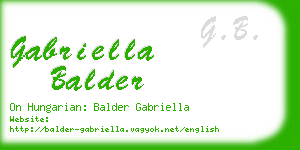 gabriella balder business card